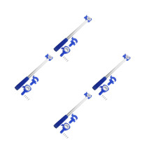 4Ensembles Accessoire Fenêtres Télescopique Aluminium Bleu Pour Maison