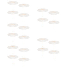 5St Decoratieve Witte Papieren Parasols Bruiloft Kinderknutsel