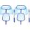 2Sets Sky-Blue Retractable Pole Pool Net for Surface Cleaning 3