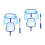 2Sets Sky-Blue Retractable Pole Pool Net for Surface Cleaning 5