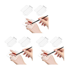 3St Compacte Handheld Make-Up En Manicure Paletten Transparant Acryl