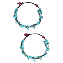 2Stk Damen Fußkettchen Grün Robust Für Geschenk