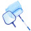 2Sets Sky-Blue Retractable Pole Pool Net for Surface Cleaning 9