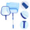 2Sets Sky-Blue Retractable Pole Pool Net for Surface Cleaning 10