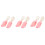 3Sets Pink Silicone Baby Feeding Spoon and Fork Infant Tableware Set 5