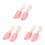 3Sets Pink Silicone Baby Feeding Spoon and Fork Infant Tableware Set 8