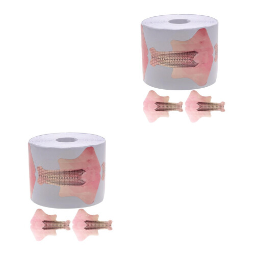 2Rouleaux Autocollants Nail Form Guide Outils DIY
