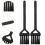 80Pcs Portable Keyboard Cleaning Brush Set Black Nylon ABS Durable 10