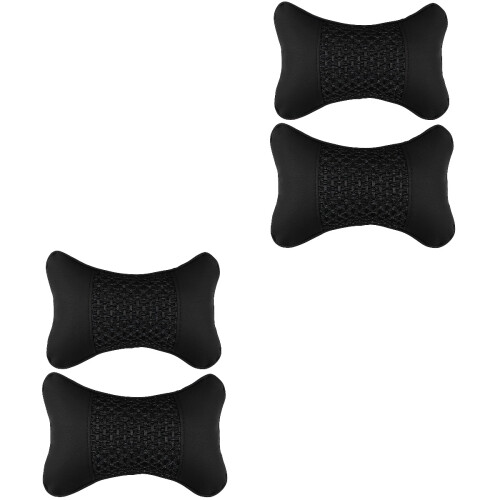 2Pairs Black Car Multifunctional Pillow Neck and Support Cushion