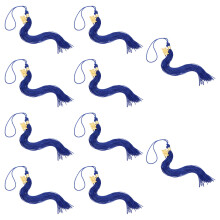 10Stk Blaue Abschlussanhänger Bachelor Hut Quaste Dekoration Set