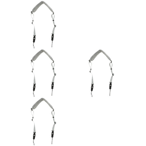 4Pcs Grey Camera Shoulder Strap Adjustable Neck Sling