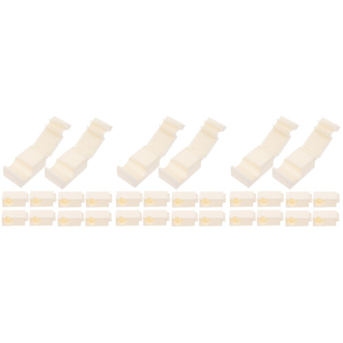 30Pcs Beige Plastic Shrimp Sturdy Kitchen Crawfish Sheller Tool