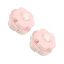 2Stk Doppellagige Aufbewahrungsbox Snackfach Mit Blumenmotiv Pink