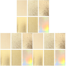 18Stk DIY Lederplatten Golden, Kunstleder Für Handarbeiten &