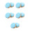 10Pièces Support Épingles Bleu Velours, Croix 1