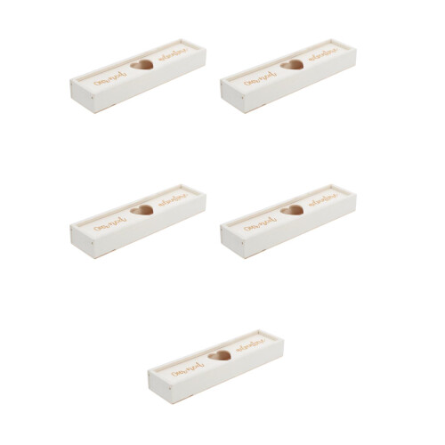 5Pcs Wooden Pregnancy Test Holder Box White Sturdy Keepsake Container