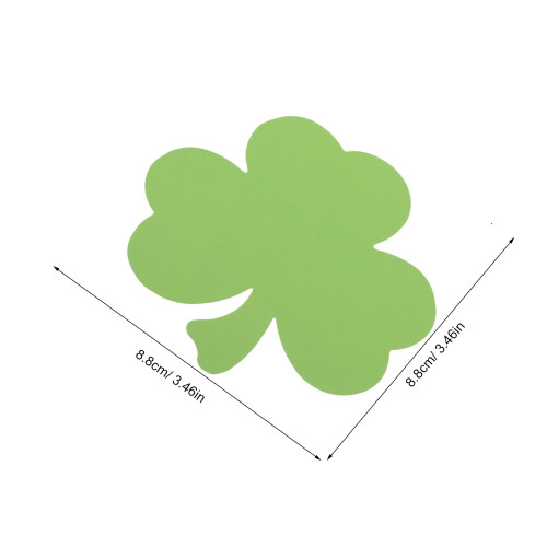 50Pcs Three-Leaf Clover Paper Cards for St Patrick's Day Classroom Use 1