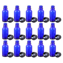 20Stk Tragbare Blaue Parfümfläschchen Glasflaschen Mit Dosieröffnung