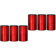 6Stk Rote Blech-Aufbewahrungsdose Kompakt Für Haushalt Und Snacks