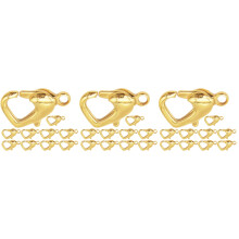 30Pcs Metal Lobster Clasp Connectors in Gold for DIY Jewelry Making