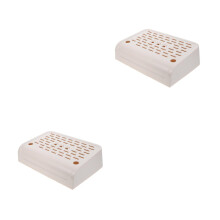 2Pcs Khaki ABS Cat Litter Ramp Step for Easy Access and Litter Control