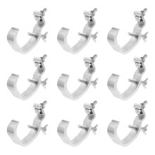 9Pièces Crochets Aluminium Pour Scénique Poids Lourds Argent