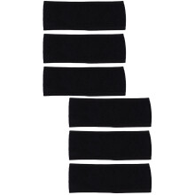 6Stk Komfortable Schwarze Stirnbänder Haarband Für Sport Und Pflege