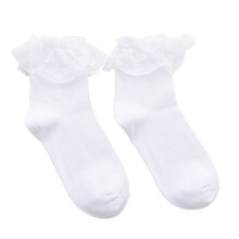3Paare Damen Kurzsocken Weiß Elastische Spitze Sommer Girls