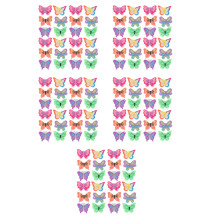 120Pcs Kids Finger Rings Colorful PVC Butterfly Rings for Girls Play
