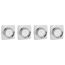 4Pièces Inox Silencieux Argenté Pour Ventilation Cuisine