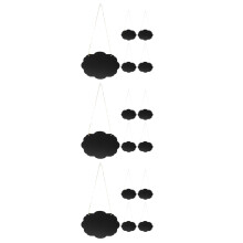 15Pcs Double Sided Hanging Wood Chalkboard Signs Black for Wall Decor