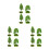 12Pièces Mini Arbres Plastique Vert Pour Scènes Train Diorama 1