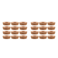 24Pcs Khaki Wood Cork Stoppers with Hole for Hydroponic Glass Planters