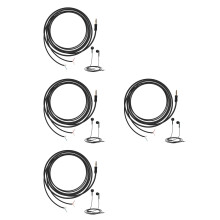 4Pcs Replacement Earphone Wire Black Durable Tpe Headset Repair Cable