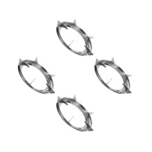 4Sets Silver Cast Iron Stove Rack High-Temp Resistant Wok Stand Holder