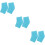 3Pairs Sky-Blue Compact Heel Socks Soft Support for Dry Cracked Heels 1