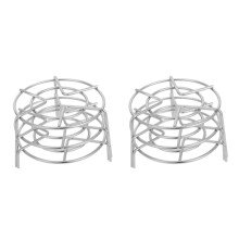 6Pcs Heavy Duty Stainless Steel Steamer Rack Cooking Pot Stand Silver