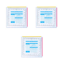 3Pcs Multi Color Plastic Flying Ruler for Student School Use