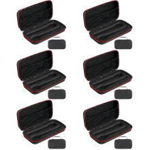 6Pcs Black Eva Shockproof Microphone Carrying Case with Zipper