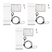 30Pcs Retractable Black Pen Ropes Elastic Nylon Anti-Lost Pen Holders