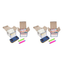 2Ensembles Craies Poussière Assorties Avec Porte-Craie Pour École