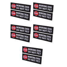 10St Zwarte Servicehond Patch Van Zacht Polyester Voor Hondenharnas
