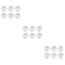 18Pièces Adaptateurs Tables Verre Disques Aluminium Argent Antirouille