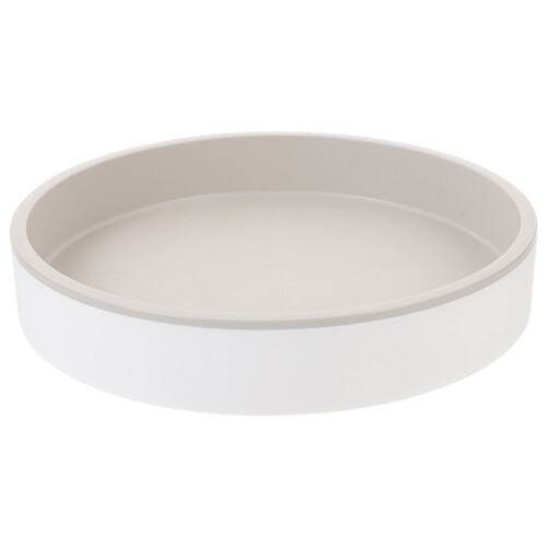 3Pcs Round White Rotatable Makeup and Spice Storage Tray PP 2