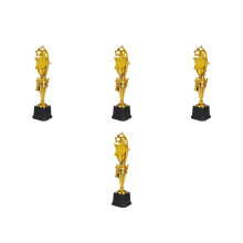 4Pcs Golden Star Soccer Trophy Plastic Prize for Sport Competitions