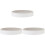 3Pcs Round White Rotatable Makeup and Spice Storage Tray PP 4