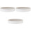 3Pcs Round White Rotatable Makeup and Spice Storage Tray PP 5