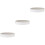 3Pcs Round White Rotatable Makeup and Spice Storage Tray PP 7