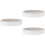 3Pcs Round White Rotatable Makeup and Spice Storage Tray PP 8