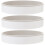 3Pcs Round White Rotatable Makeup and Spice Storage Tray PP 9